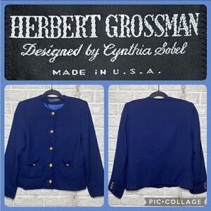 ⭐️Herbert Grossman Navy blue Jacket Women's Size Large